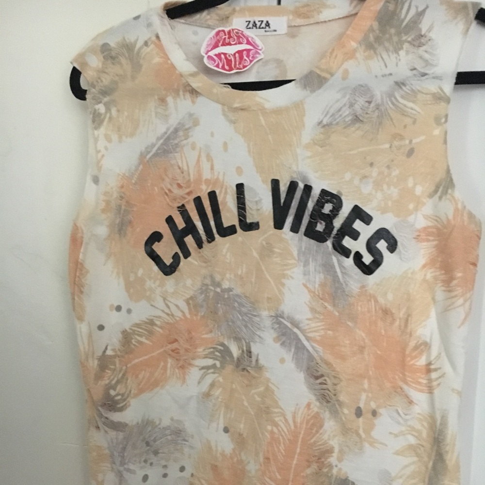 New Shredded Orange Tank Top Fashionable